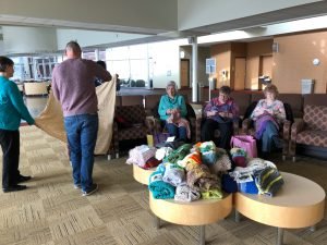 Cornerstone Church, Midwest District Stitching Challenge, Cancer support, prayer shawl, lap blankets